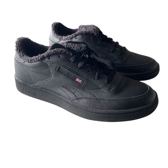 Reebok Men's Club C 85 Revenge Sneaker black Sherpa lined size 13 New - Picture 1 of 10